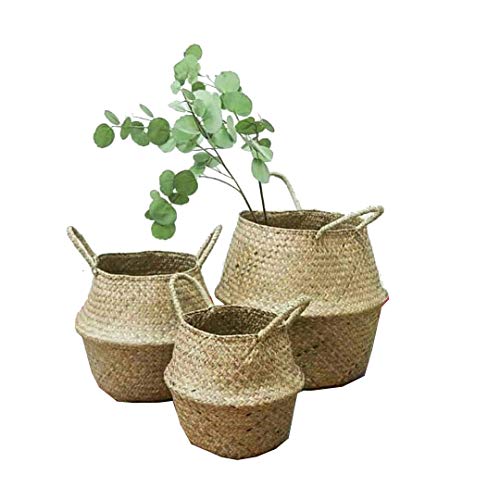 Cesto de Juncos Marinho (Castanho - 33 x 20 x 22 cm) SZETOSY - Cestas - 33 x 20 x 22 cm, multiuso, decoração, arrumação