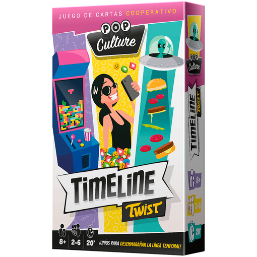 Jogo de Tabuleiro ZYGOmatic Timeline Twist (Idade Mínima Recomendada: 7 anos) Juegos - Jogos - jogo de tabuleiro, linha temporal, cartas, eventos, regras especiais