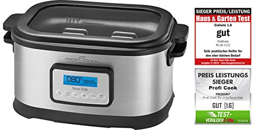 Máquina de Cozer a Vácuo PROFICOOK SV-1112 Proficook - Fornos de água - 8,5 L, termostato ajustável, temporizador, função iogurte