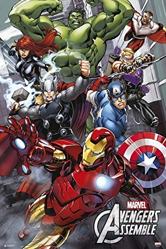 Poster ERIK EDITORES Marvel Avengers Assemble Grupo Erik Editores - Pósteres, impressões e arte visual - marvel, Avengers Assemble, póster ecológico, papel de alta qualidade