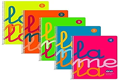 Caderno A5 com Capa em Espiral (Recondicionado Sinais de Uso) Lamela - Cadernos e bloco de notas - A5, capa em espiral, 80 folhas, 90g