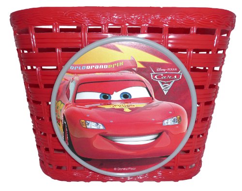 Caixa de Transporte DISNEY CARS Red Basket STAMP - Cestas de bicicleta - transporte, plástico resistente, alça, 2 unidades