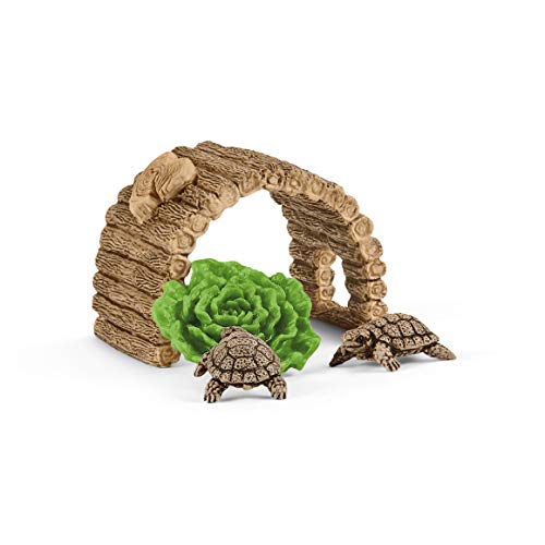 Figuras de Brincar SCHLEICH Casa para Tartarugas Schleich - Conjuntos de brinquedos - casa, tartarugas, figura, cenário, folhas verdes