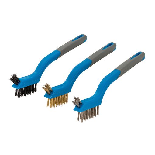 Conjunto de Escova para Ferramentas Eléctricas SILVERLINE Silverline - Escovas de lavagem automotiva - escova, ferramentas eléctricas, cerdas latão, cabeça removível