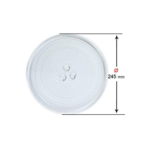 Tampo de Vidro para Micro-ondas CECOTEC 03.0469 Recamania - Acessórios para forno de micro-ondas - vidro, micro-ondas, 245 mm, 3 furos