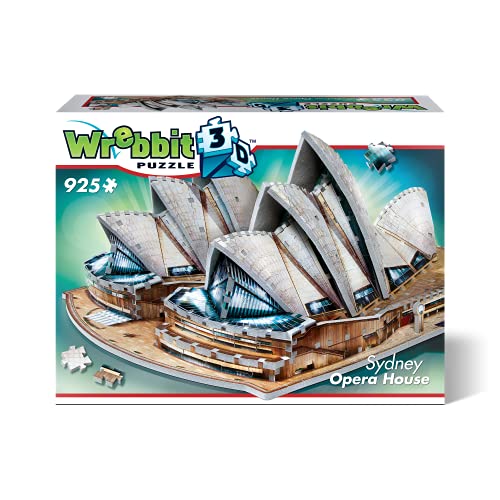 Puzzle 3D WREBBIT Opera House Sydney (Idade Mínima: 12 - 925 Peças) Wrebbit - Quebra-cabeças de encaixar - puzzle 3d, wrebbit opera house sydney, idade mínima 12, 925 peças, montagem sem colas, modelado fielmente detalhado