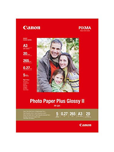 Papel Fotográfico CANON Photo Paper Plus Glossy II PP-201 Canon - Papel de impressora e copiadora - glossy, chromalife100+, vibrante, brilhante