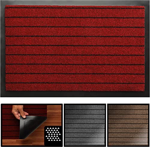 Tapete de Entrada LUCAHOME Vermelho (40x60cm) LUCA HOME - Tapetes de porta - fibras artificiais, 40x60cm, resistente, elegante