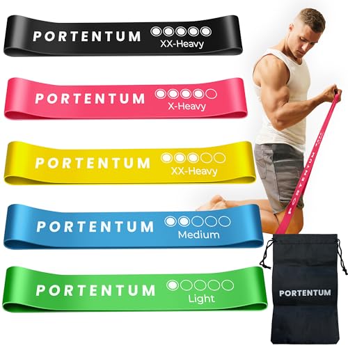 Portentum Bandas Latex 100% Conjunto de 5 Bandas PORTENTUM - Bandas de exercício - látex, conjunto, 5 bandas