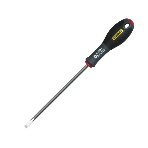 Chave de Fenda STANLEY 0-65-017 (Individual) STANLEY - Chaves de fenda - chave de fenda, plano, 10 cm, preto/vermelho
