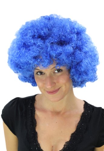 Peruca DISFRAZZES Afro Azul (Tam: Tamanho Único) VK Event Fashion - Cuidados com o cabelo - cabelo sintético, tamanho único, 62 cm