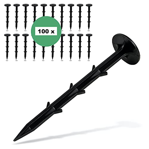 Agrafos Plástico 15X30Mm 100 Unidades COVERUP CoverUp! - Jardinagem - plástico, 15x30mm, preto, 100 unidades