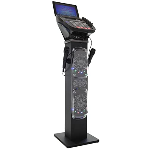 Easy Karaoke Eks878Bt Microfone e Secretária com Coluna de Áudio Preto Azul Easy Karaoke - Sistemas de karaokê - 1000 canções, plug & play, coluna de áudio, 2m cabo