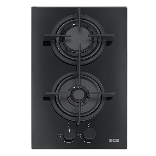 Placa de Gás FRANKE Crystal FHCR 302 2G HE BK C FRANKE - Cooktops - integrado, vidro, 2 bocas, rotativo