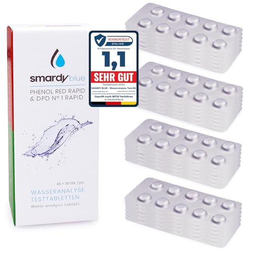 Teste de Água S.MARDY 240 Pastillas de Prueba Rápida SMARDY - Acessórios para piscina e spa - cloro, ph, piscinas, hidromassagem