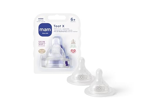 Mam Crosscut 6m+ Biberão de Silicone 2 Unidades MAM - Bicos e forros para mamadeiras de bebê - 6m, silicone, 2 unidades, fluxo rápido