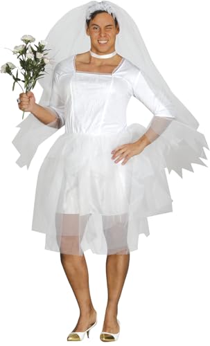 Fato Unisexo DISFRAZZES Noiva De Solteiro (Tam: Tamanho Único) Fiestas Guirca - Fantasias - unisex, noiva, solteiro, tamanho único
