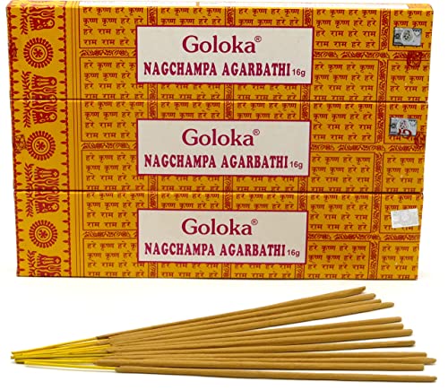 Incensos GOLOKA Nag Champa (3 Unidades) Goloka - Suportes de incenso - incenso, goloka, nag champa, 3 unidades