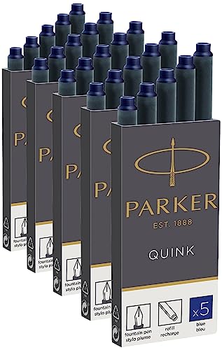 Tinteiro PARKER Quink Tinta Azul Real (5 Unidades) Newell Rubbermaid - First Order - Tinta e recargas de caneta - azul, real, 5 unidades, parker jotter