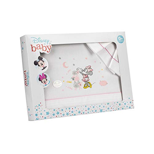 Lençol de Viagem INTERBABY (Branco e Rosa) Interbaby - Lençóis - lençol de viagem, interbaby, branco e rosa, 2 lenços, 1 fronha, disney