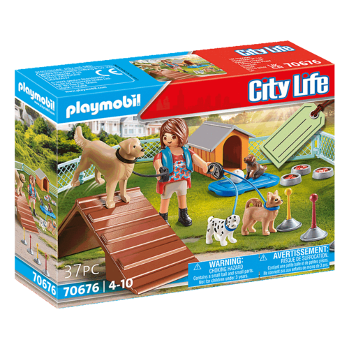 Playmobil City Life 70676 conjunto de bonecos temáticos para crianças PLAYMOBIL - Brinquedos - treinador, cães, equipamento, acessórios
