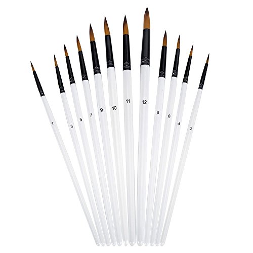 Conjunto 12 Pincéis para Pintar YXQSED 001 YXQSED - Ferramentas de medição e marcação de artesanato - pincéis, pintar, conjunto