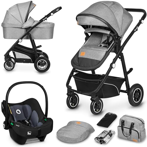 Carrinho de Bebé Individual LIONELO Bianca Grey LIONELO - Móveis para bebês e crianças pequenas - individual, bebé, bianca grey