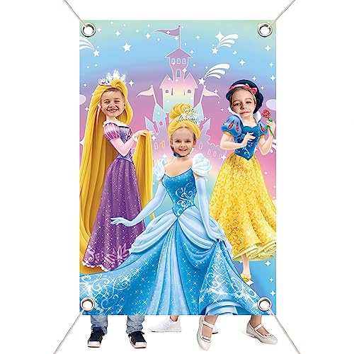 Tela de Festa PRINCESS 150X100 cm (Princess) MIZT - Fundos de estúdio - 150x100 cm, resistente à água, fácil de lavar