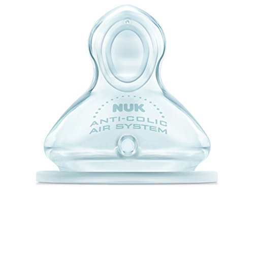 Conjunto de biberões NUK First Choice (0-6 meses) NUK - Bicos e forros para mamadeiras de bebê - 0-6 meses, borracha, seio materno, alta qualidade