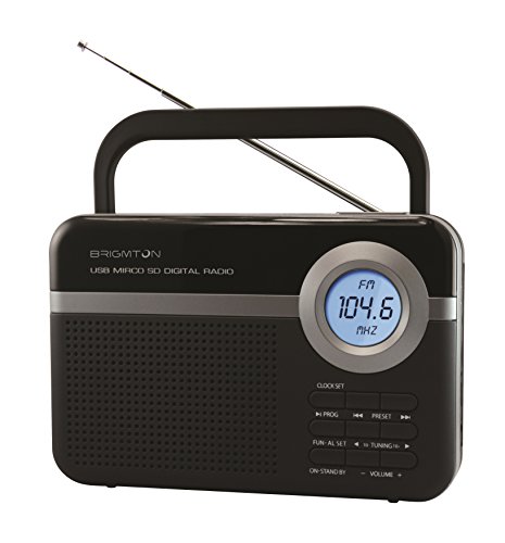 Rádio Portátil BT-251 Preto e Azul (Recondicionado Como Novo) BRIGMTON - Telemóveis - portátil, bt-251, preto, azul, recondicionado