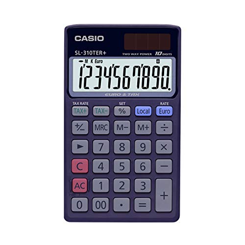 Cassiopeia Sl-310Ter+ Calculadora de Mesa com Bateria 1.5V Casio - Calculadoras básicas - calculadora de mesa, bateria 1.5V, teclas grandes, conversor de moedas