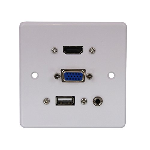 Adaptador LINDY (HDMI e VGA - USB e Jack 3.5mm - Branco) Lindy - Cabos de áudio e vídeo - hdmi, vga, usb, jack 3.5mm, plug & play