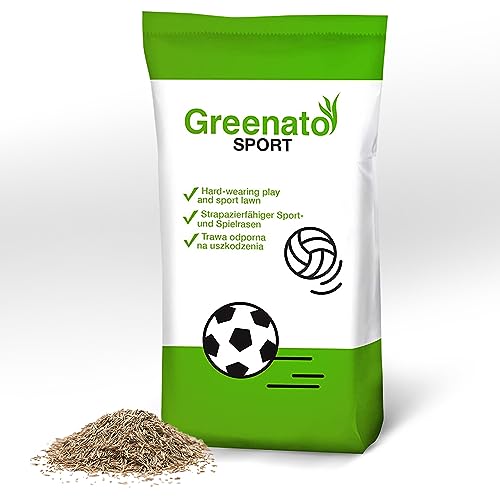 Sementes de Relva Verde 10Kg GREENATO SPORT Greenato - Adubos - césped resistente, fácil de manter, semeador, 10Kg