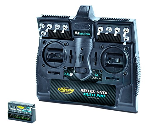 Comando Telecomandado RC CARSON Reflex Stick Multi Pro (Preto) Carson - Acessórios de brinquedos de controle remoto - joystick, sem fios, 2.4 ghz, 80 canais