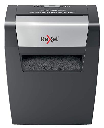 Destruidora REXEL Momentum X-406 (6 folhas - Capacidade: 15 L) Rexel - Destruidoras de papel - 1,5 L, 6 folhas, 4 x 30 mm, preto
