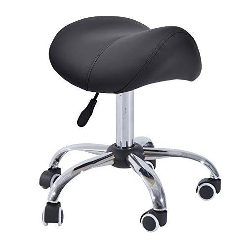 Cadeira de Escritório HOMCOM Preto (57,5x56x114cm) HOMCOM - Bancos de mesa e bar - preto, escritório, 57,5x56x114cm