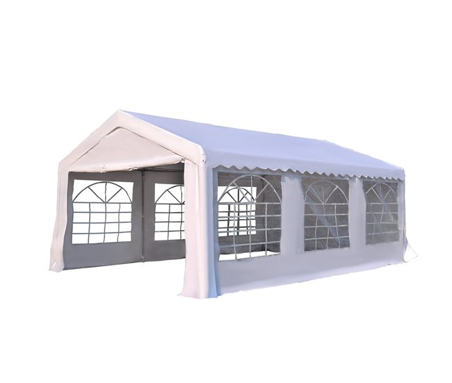 Pérgola Outsunny | 600 x 400 cm - Branco Outsunny - Toldos e gazebos - 600x400 cm, branco