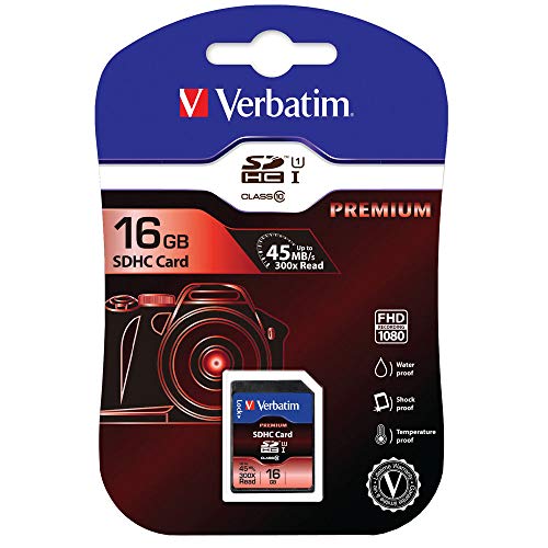 Cartão de Memória VERBATIM 32GB SDHC Class 10 Verbatim - Cartões de memória flash - 32 GB, SDHC Class 10, 21 MB/s, 12 MB/s