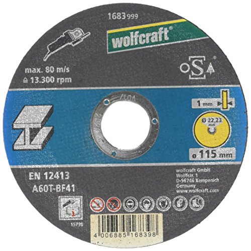 Wolfcraft 1684-999 serra-copo para berbequim Wolfcraft - Acessórios para brocas e parafusadeiras - alta velocidade, sem rebentos, alta capacidade, longa vida útil