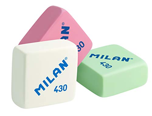 Borracha Quadrada MILAN (Multicor - 2 Un) Milan - Borrachas - multicor, quadrada, caucho sintético, miga de pão