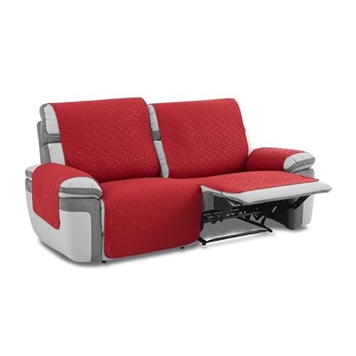 Capa de Sofá VISION Relax (Vermelho - 100% Poliéster - 220x190 cm) DOMAINET - Capas de sofá - poliéster, relax, antiderrapante, almofada