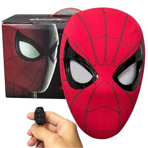 Máscara de Aranha com Controle Remoto e Lentes Móveis GeRRiT - Brincadeira de faz de conta - controle remoto, lentes móveis, visor transparente, ajustável