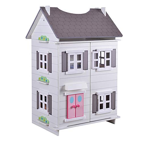 Casa para Bonecas WOOMAX Madeira Branco (Idade Mínima Recomendada: 3 anos) Teamson - Brinquedos - madeira, branco, 3 anos