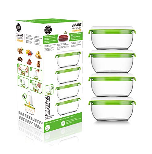 Caixa de Armazenamento FOSA 4 Recipientes Redondos (600 ml) FOSA - Recipientes de armazenamento de alimentos - recipientes, redondos, 600 ml