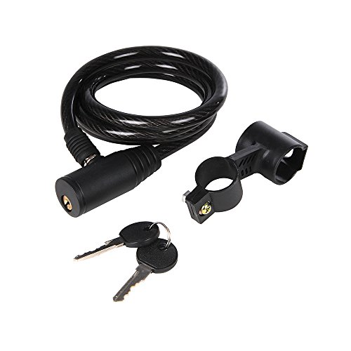 Silverline 441168 cadeado para bicicletas Preto, Prateado Silverline - Fechaduras e chaves - aço, 1 m, preto, prateado