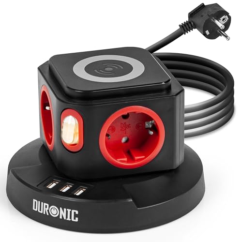Extensão Elétrica DURONIC ET4W (3 Tomadas) Duronic - Fios e cabos elétricos - extensão elétrica, duronic et4w, 3 tomadas, porta USB, potência máxima, cabo 1.8m