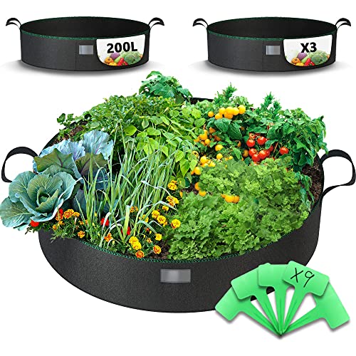 Sacos de Cultivo VOUNOT (3 peças - 200 L) VOUNOT - Vasos e canteiros - cultivo, 3 peças, 200 l