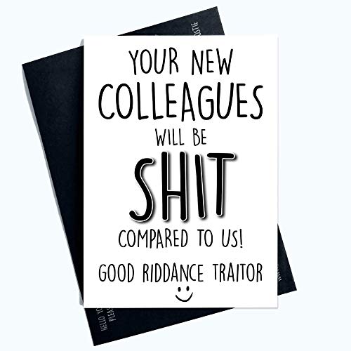 Cartão de Despedida PEACHY ANTICS Good Riddance Traitor Coworker Peachy Antics - Cartões de cumprimentos e de nota - despedida, colega, superior, Peachy Antics