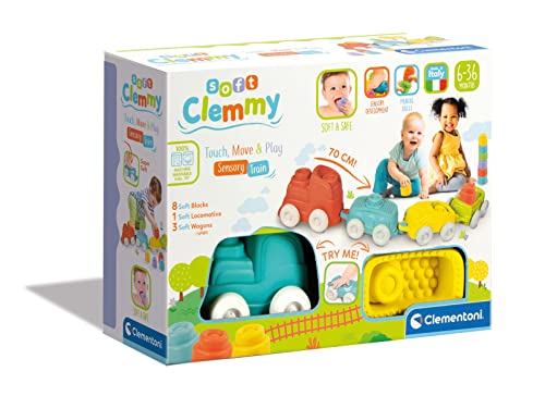 Jogo Educativo CLEMENTONI Soft Clemmy Comboio sensorial CLEMENTONI - Veículos de brincar - educativo, sensorial, comboio