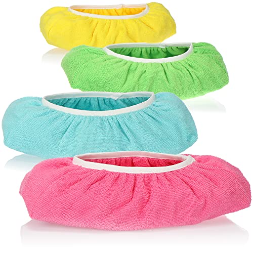 Conjunto de 4 Sapatos de Limpeza COM-FOUR com-four - Cabeças de esfregão e recargas - 4 sapatos, limpeza, pó, lavável